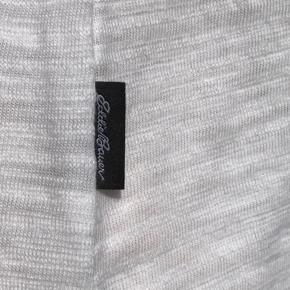 NWT Eddie Bauer White Baseball Style Ladder Trim T Shirt Size Small - Picture 7 of 16